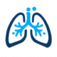 blue icon graphic depicting lungs for cold, flu and respiratory